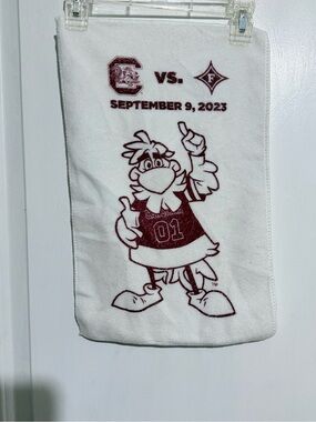 University Mascot Gamecocks Carolina and Maroon Game Towel - September 9, 2023